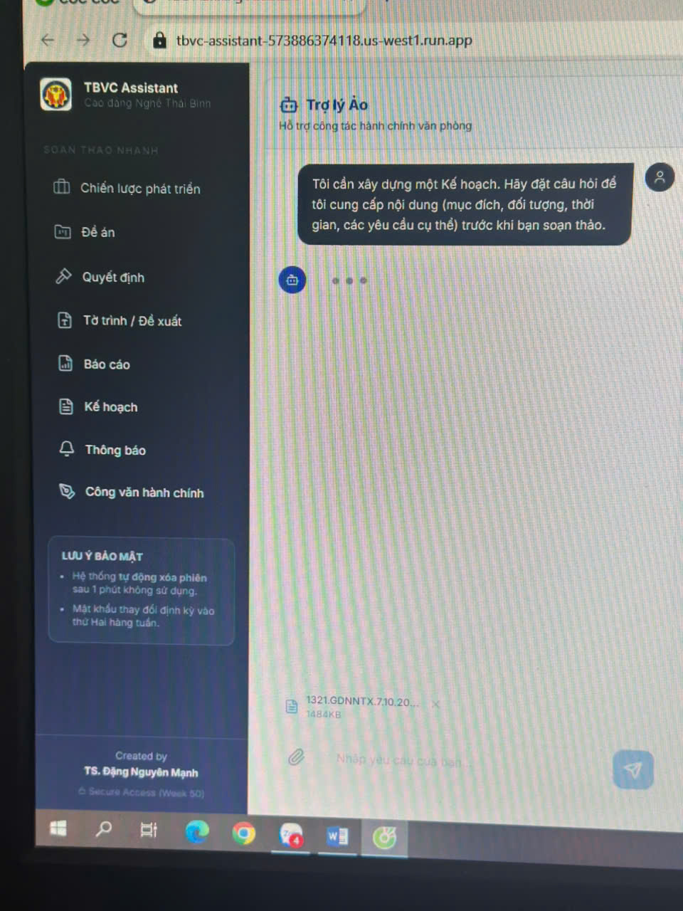 TRƯỜNG CAO ĐẲNG NGHỀ THÁI BÌNH CHÍNH THỨC TRIỂN KHAI SỬ DỤNG TRỢ LÝ ẢO TBVC ASSISTANT 2 z7311913358613 c995700fba5fcadb43ebf0cc76d8194c