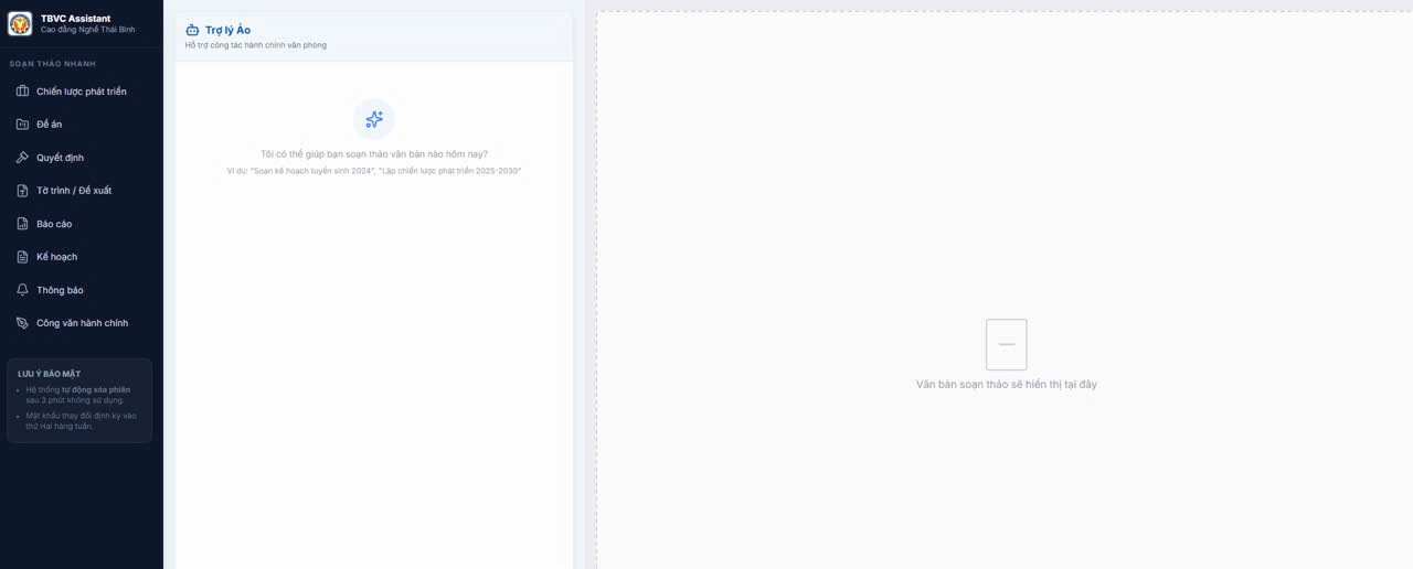 TRƯỜNG CAO ĐẲNG NGHỀ THÁI BÌNH CHÍNH THỨC TRIỂN KHAI SỬ DỤNG TRỢ LÝ ẢO TBVC ASSISTANT 4 z7311913375727 8d1f766477c7a77b76aa5e1b4bee3a71